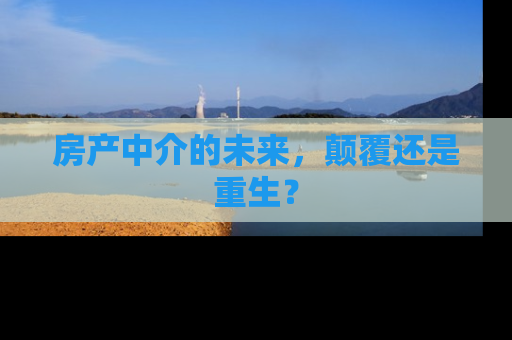 房产中介的未来，颠覆还是重生？